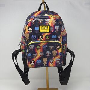 Loungefly Marvel Guardians Mini Backpack Chibi AOP STORE MODEL- READ